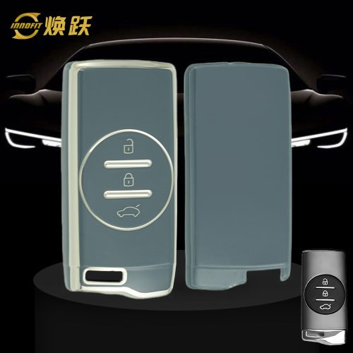 CRD1T1-Granny Grey-Silver Plating- Car Key Cover For Chery