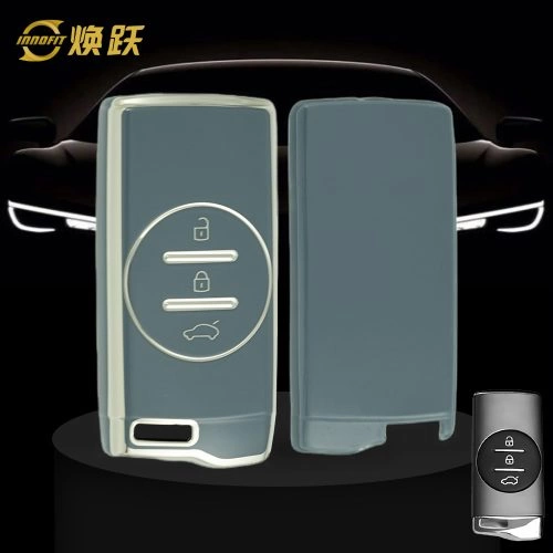 CRD1T1-Granny Grey-Silver Plating- Car Key Cover For Chery