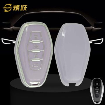 CRE1T1-Purple-Silver Plating- Car Key Cover For Chery