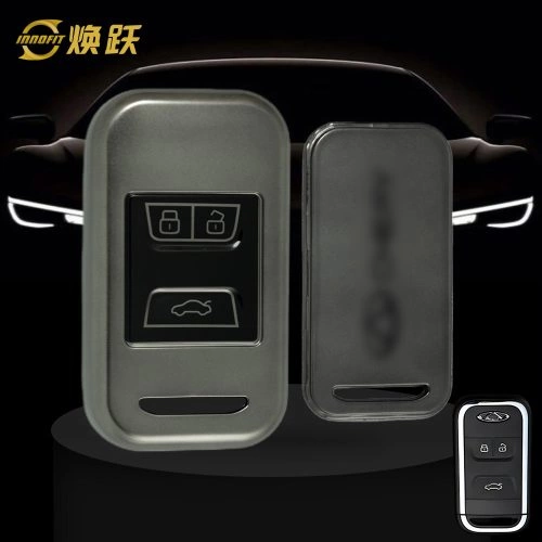 CRA1T1-Black-Metal Gray Plating- Car Key Cover For Chery