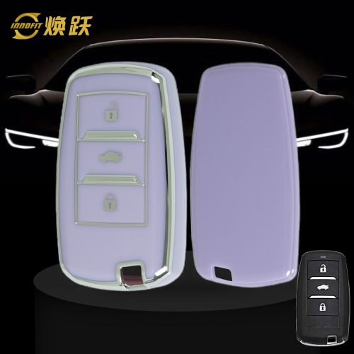 CHA1T1-Purple-Silver Plating- Car Key Cover For CHANGAN