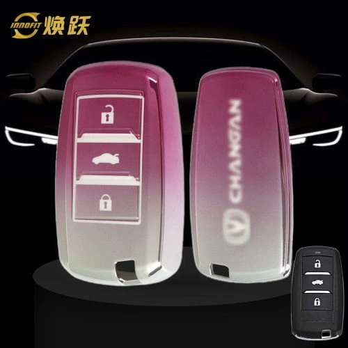 CHA1T1-Gradient Pink- Car Key Cover For CHANGAN