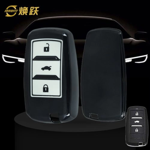 CHA1T1-White Glue Style-Black Plating- Car Key Cover For CHANGAN