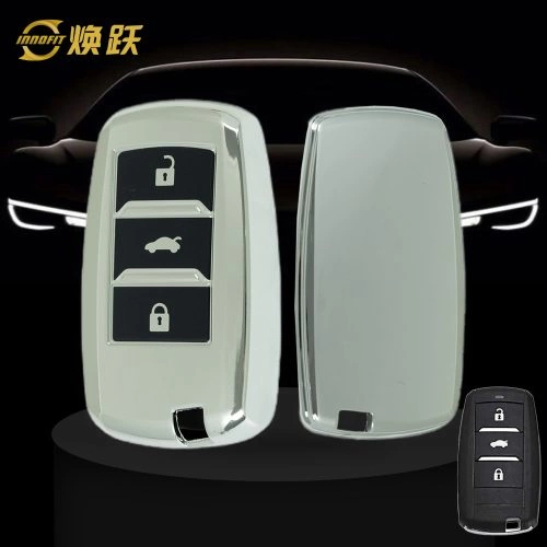 CHA1T1-Black Glue Style-Silver Plating- Car Key Cover For CHANGAN