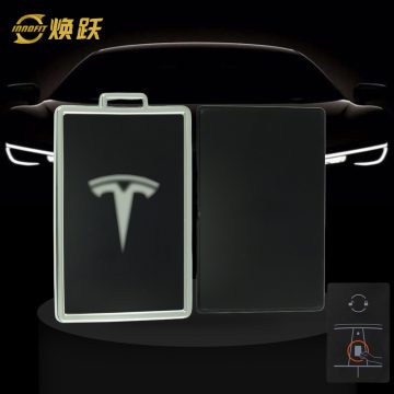 TEB1T1-Black-Silver Plating- Car Key Cover For Tesla