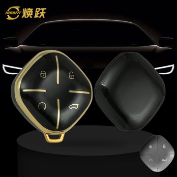 CRP1T1-Black-Gold Plating- Car Key Cover For Chery