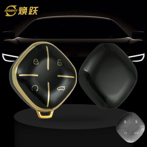 CRP1T1-Black-Gold Plating- Car Key Cover For Chery
