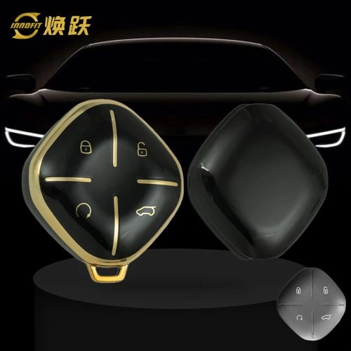 CRP1T1-Black-Gold Plating- Car Key Cover For Chery