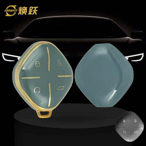 CRP1T1-Granny Grey-Gold Plating- Car Key Cover For Chery