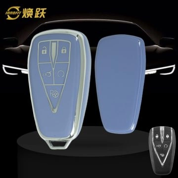 CHC3T1-Light Blue-Silver Plating- Car Key Cover For CHANGAN