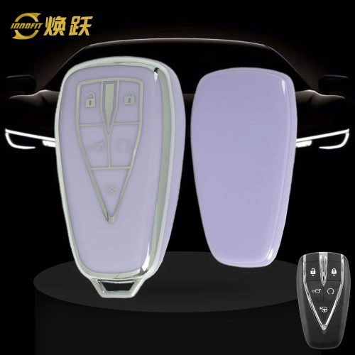 CHC3T1-Purple-Silver Plating- Car Key Cover For CHANGAN