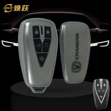 CHC3T1-Black-Metal Gray Plating- Car Key Cover For CHANGAN