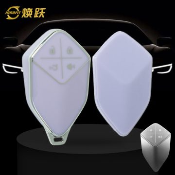 CHE1T1-Purple-Silver Plating- Car Key Cover For CHANGAN