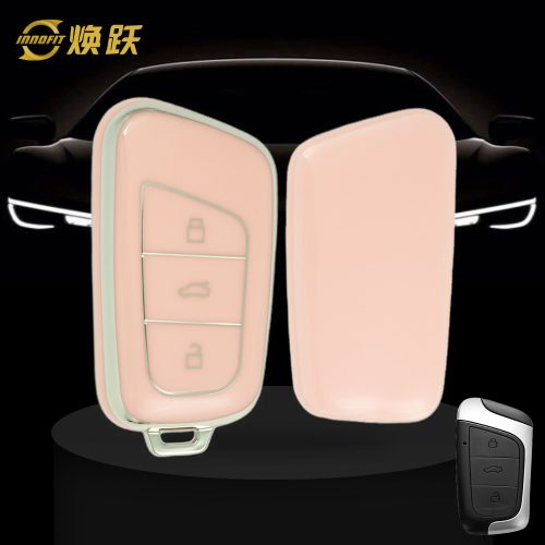 CRB1T1-Pink-Silver Plating- Car Key Cover For Chery