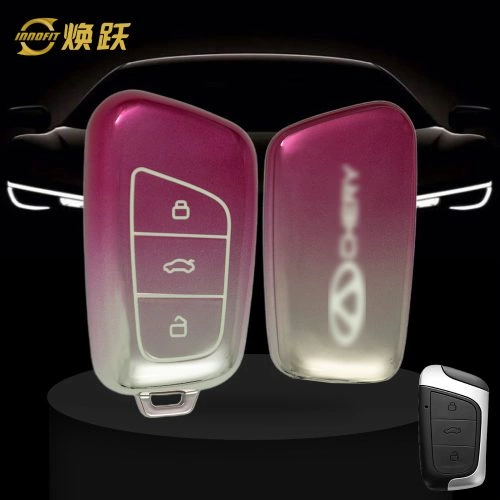 CRB1T1-Gradient Pink- Car Key Cover For Chery