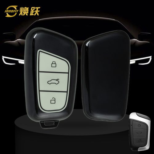 CRB1T1-White Glue Style-Black Plating- Car Key Cover For Chery