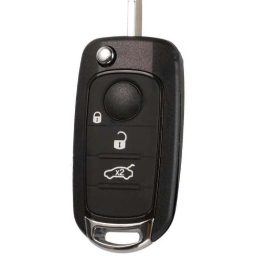 FIB1T1-Red-Gold Plating- Car Key Cover For Fiat