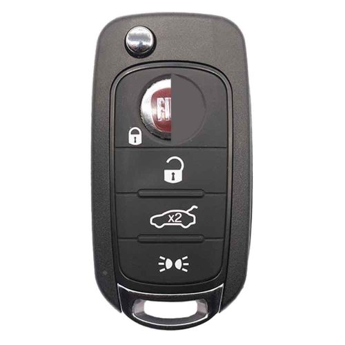 FIB2T1-White-Gold Plating- Car Key Cover For Fiat