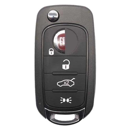 FIB2T1-White-Gold Plating- Car Key Cover For Fiat
