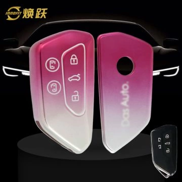 VOC3T1-Gradient Pink- Car Key Cover For Volkswagen skoda