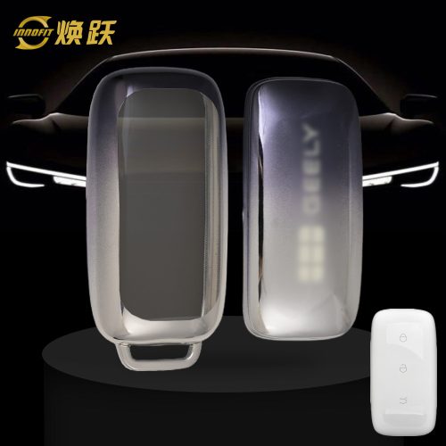 GEE1T1-Transparent Gradient Gray- Car Key Cover For Geely Auto