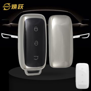 GEE1T1-Black Glue Style-Silver Plating- Car Key Cover For Geely Auto