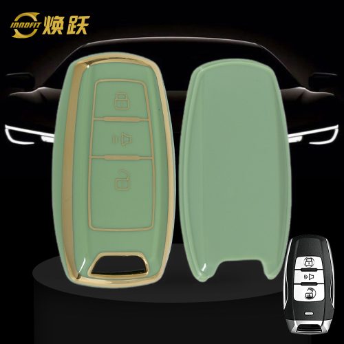 GRA1T1-Green-Gold Plating- Car Key Cover For Great Wall Motor