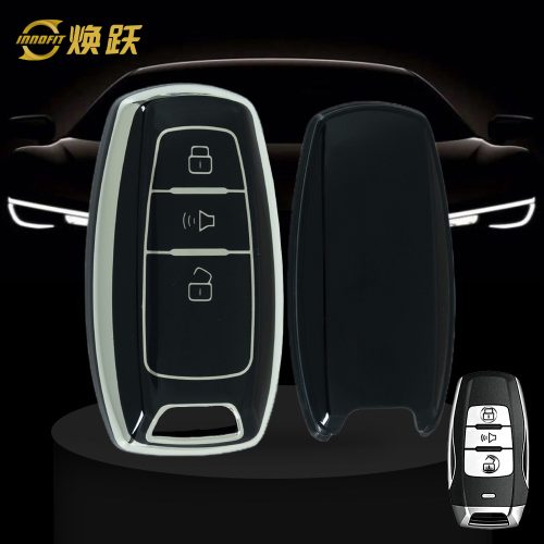 GRA1T1-Black-Silver Plating- Car Key Cover For Great Wall Motor