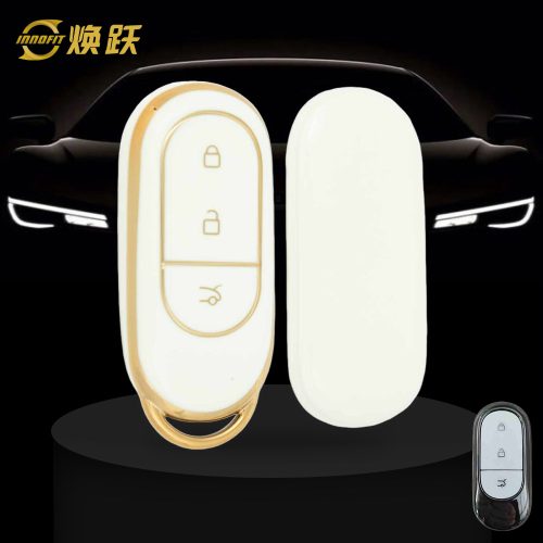 LPB1T1-White-Gold Plating- Car Key Cover For LEAPMOTOR