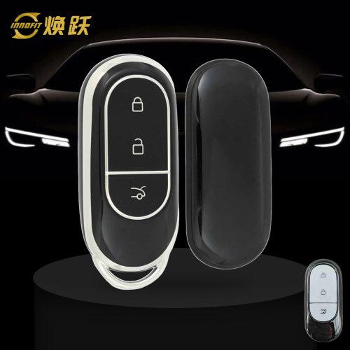 LPB1T1-Black-Silver Plating- Car Key Cover For LEAPMOTOR