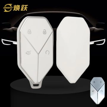 BYH1T1-White-Silver Plating- Car Key Cover For BYD