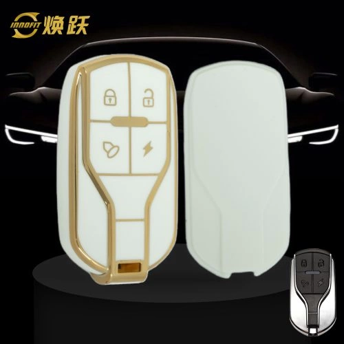 TLA1T1-White-Gold Plating- Car Key Cover For TAILG