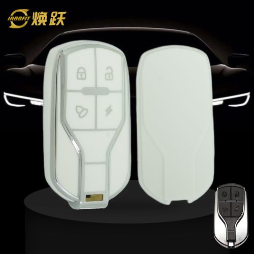 TLA1T1-White-Silver Plating- Car Key Cover For TAILG