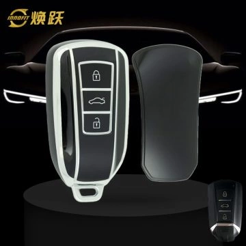 VED1T1-Black-Silver Plating- Car Key Cover For Venucia