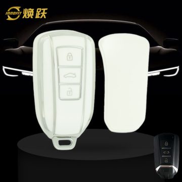 VED1T1-White-Silver Plating- Car Key Cover For Venucia