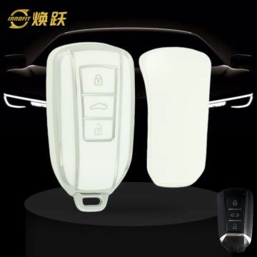 VED1T1-White-Silver Plating- Car Key Cover For Venucia