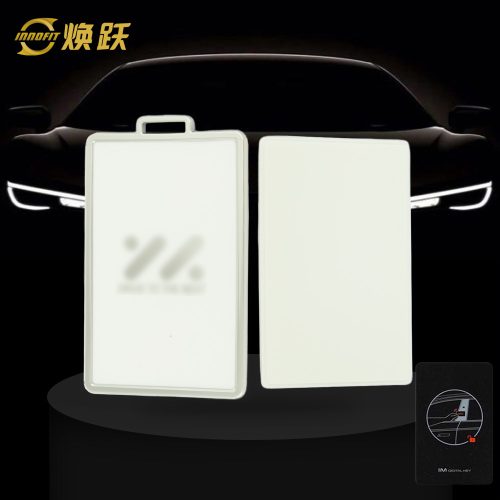 IMA1T1-White-Silver Plating- Car Key Cover For IM