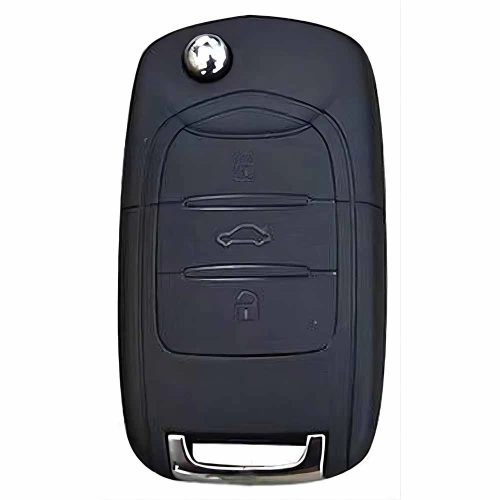 WUA1T1-Light Blue-Silver Plating- Car Key Cover For Wuling BAOJUN