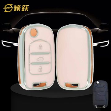 WUA1T1-Pink-Silver Plating- Car Key Cover For Wuling BAOJUN