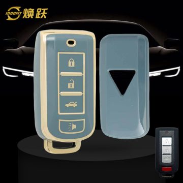 MIA4T1-Granny Grey-Gold Plating- Car Key Cover For Mitsubishi
