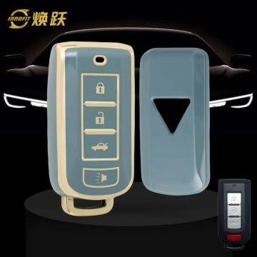 MIA4T1-Granny Grey-Gold Plating- Car Key Cover For Mitsubishi