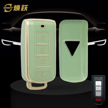 MIA4T1-Green-Gold Plating- Car Key Cover For Mitsubishi