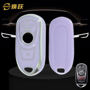 BUA2T1-Purple-Silver Plating- Car Key Cover For Buick