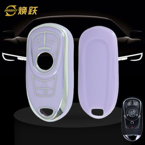 BUA3T1-Purple-Silver Plating- Car Key Cover For Buick