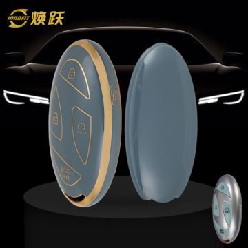 HYK1T1-Granny Grey-Gold Plating- Car Key Cover For Hyundai