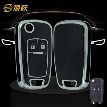 BUE4T1-Black-Silver Plating- Car Key Cover For Buick