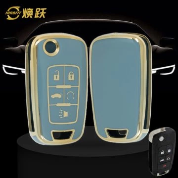 BUE5T1-Granny Grey-Gold Plating- Car Key Cover For Buick