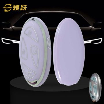 HYK1T1-Purple-Silver Plating- Car Key Cover For Hyundai