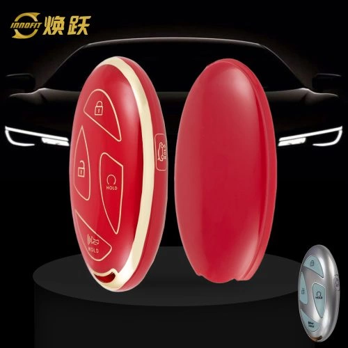 HYK1T1-Red-Gold Plating- Car Key Cover For Hyundai