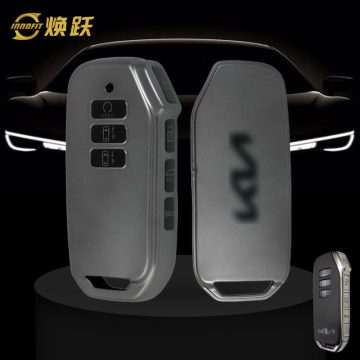 KIS1T1-Black-Metal Gray Plating- Car Key Cover For Kia